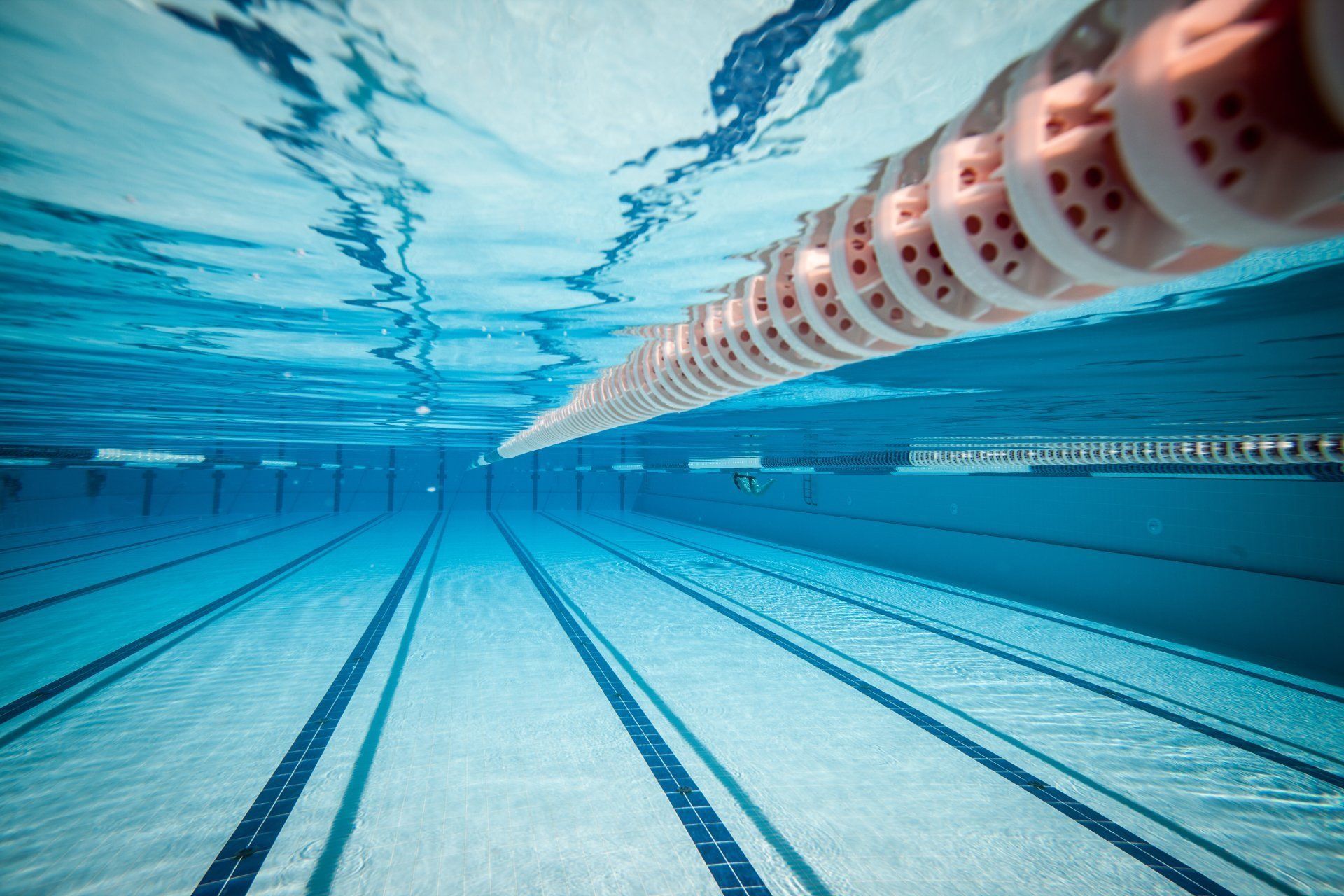 Underwater swimming pool perspective