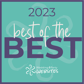 2023 “Best of the Best” award graphic on a teal background with white and purple text, featuring a website logo.