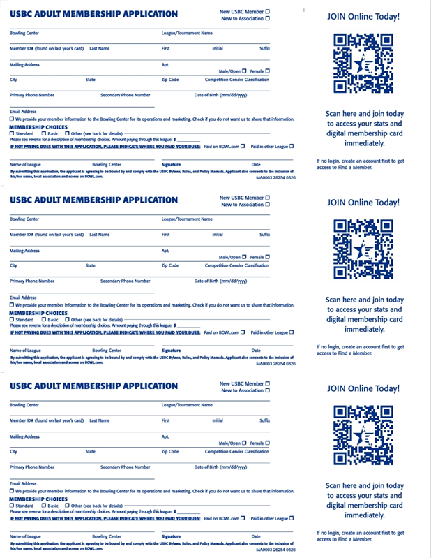 USBC Sanction Cards