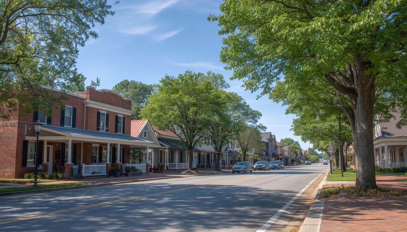 Living in Troutman, NC downtown streetscape