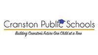 Cranston Public Schools logo with gold underline and tagline, “Building Cranston’s Future One Child at a Time”