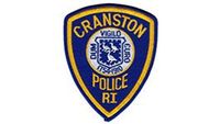 Cranston Police RI shield patch in blue and gold with eagle emblem and