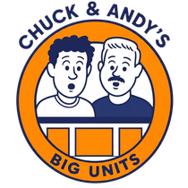 A logo for chuck and andy 's big units