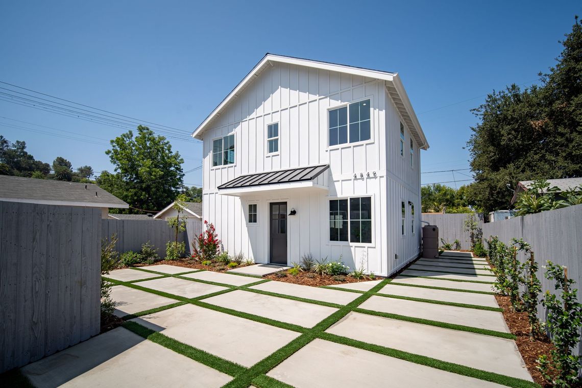 1200 square foot, three-bedroom, two story accessory dwelling unit (ADU) backyard home in Los Angeles, CA.