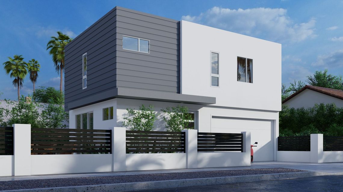 A custom-designed, two-bedroom carriage house-style accessory dwelling unit (ADU) that was built in Los Angeles, CA.