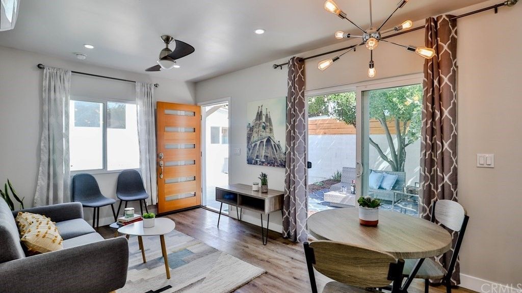 The living room interior of an accessory dwelling unit (ADU) granny flat in Los Angeles, CA.