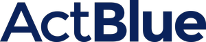 ActBlue logo in dark blue text.