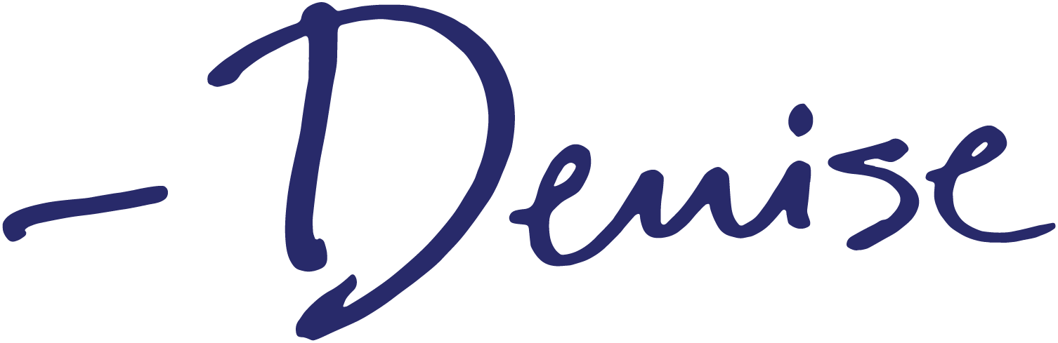 Dark blue handwritten word 