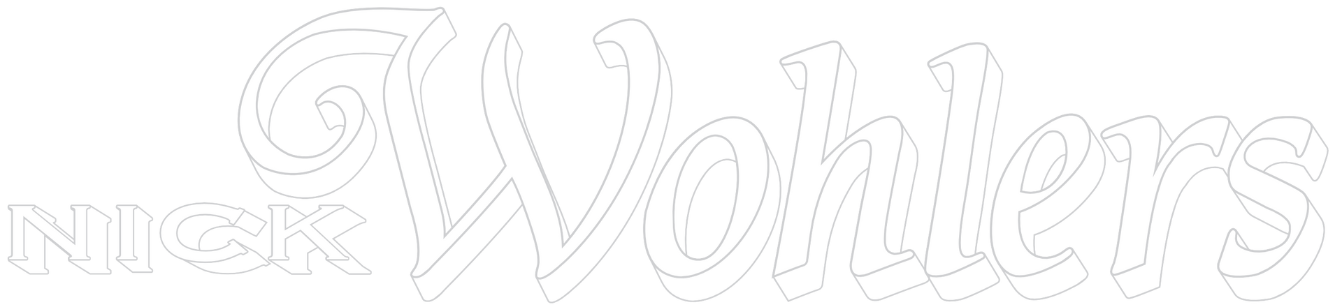 A black and white drawing of the word walkers on a white background.