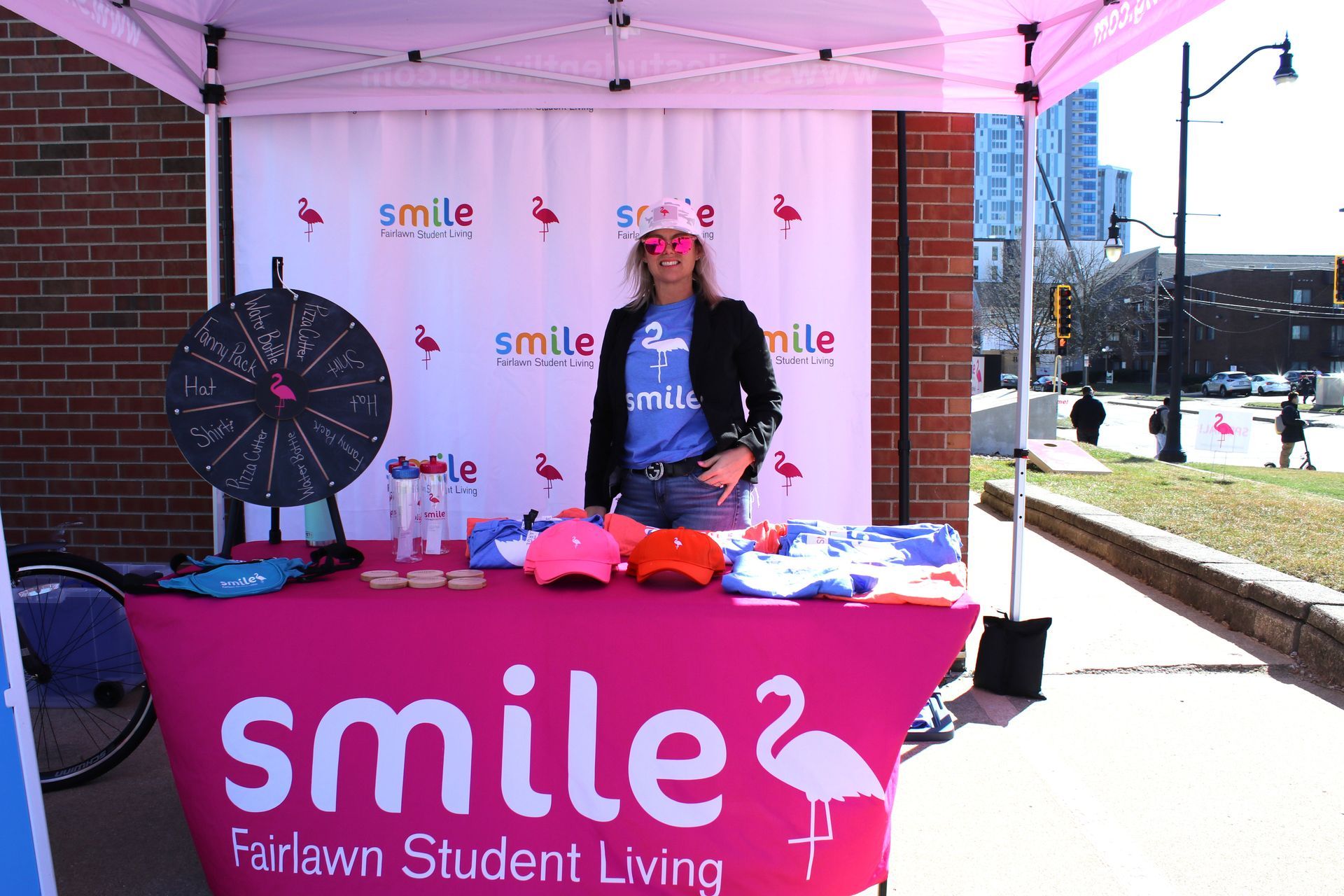 Girl at Smile event booth