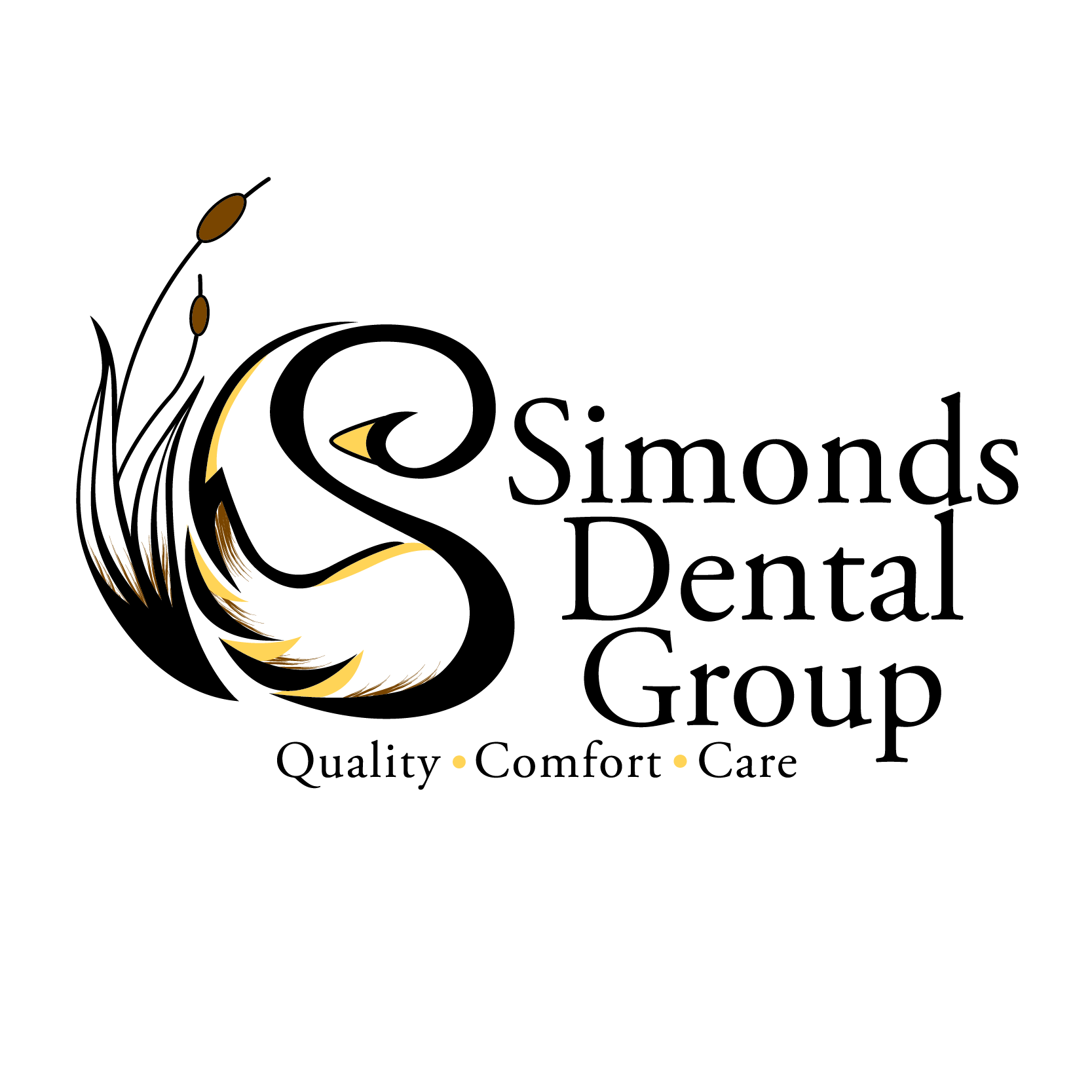 A logo for a dental group called simonds dental group.