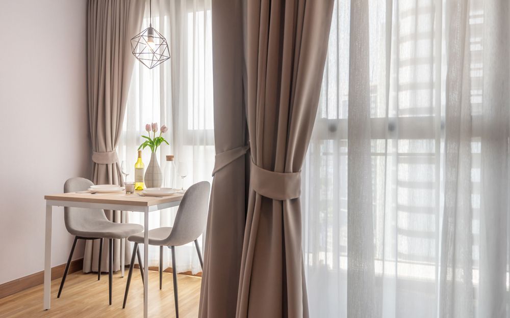 Brown Curtain — Goulburn, NSW — Sun Solutions Home Improvement