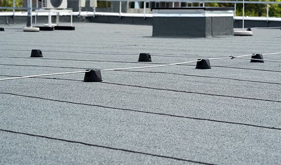 Built-up flat roof