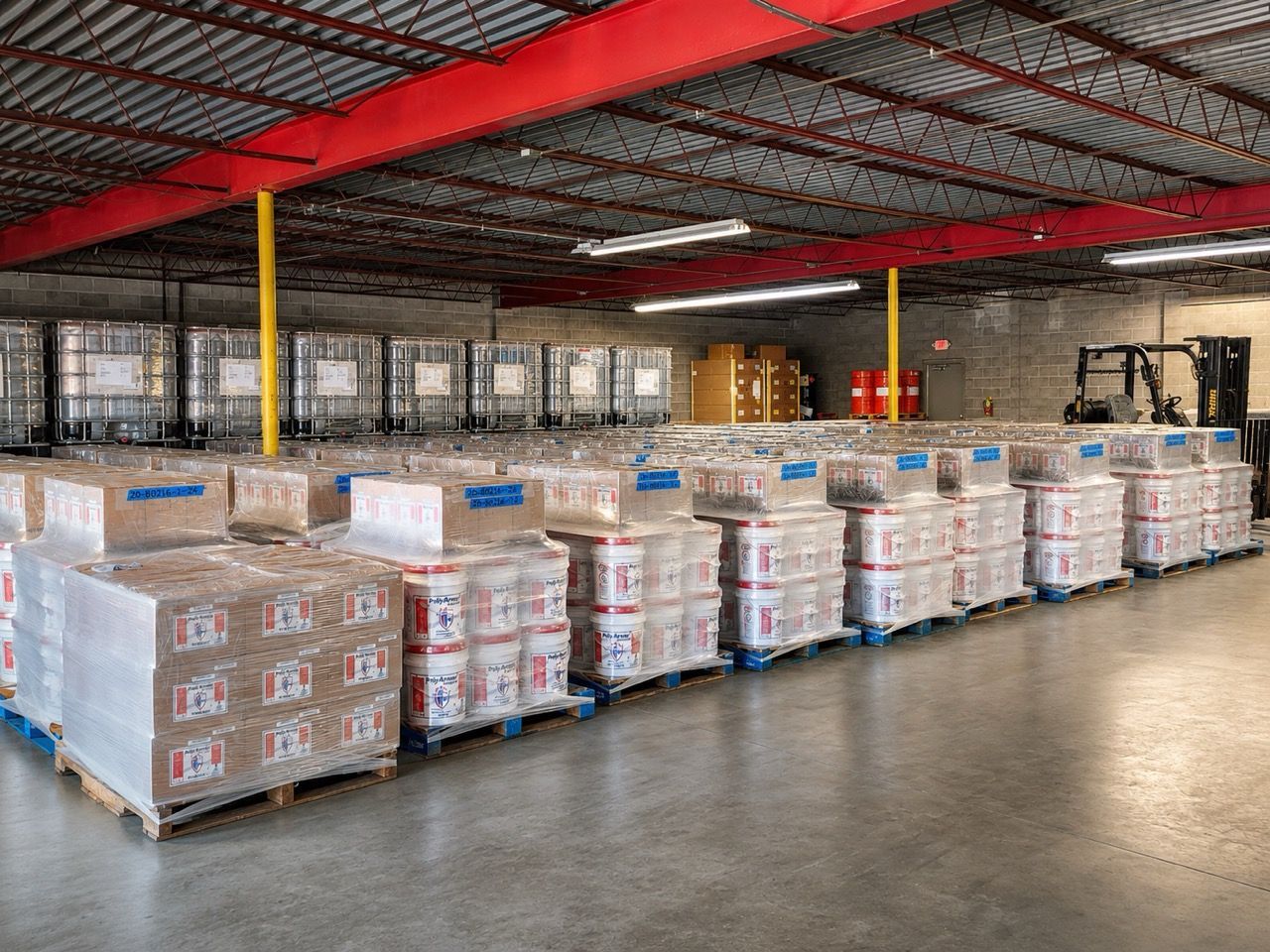 Unbranded coating containers and production samples