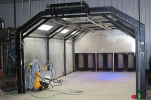 A large room with a lot of equipment in it.