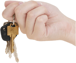 hand with keys