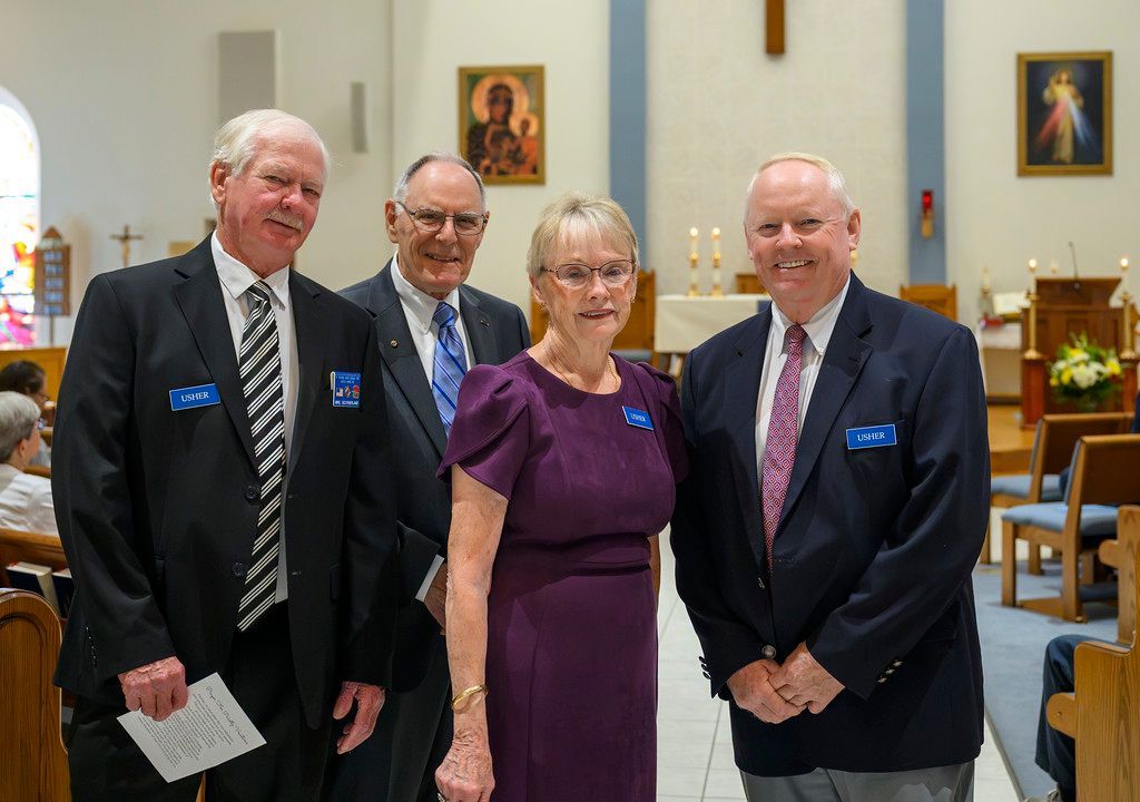 Helping facilitate the congregation during Mass.