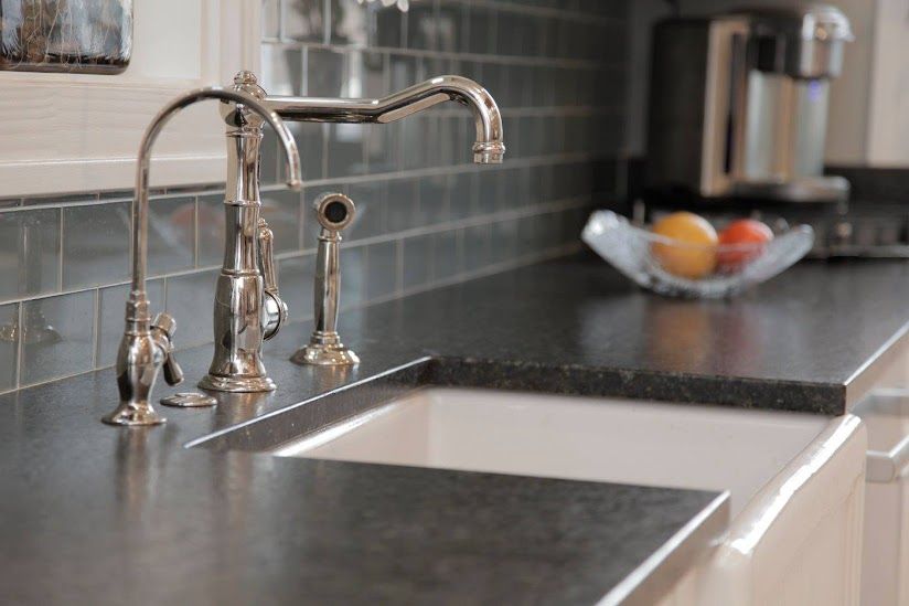Kitchen faucet installation completed in a Boise home with clean, professional finish
