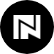 The letter n is in a black circle on a white background.