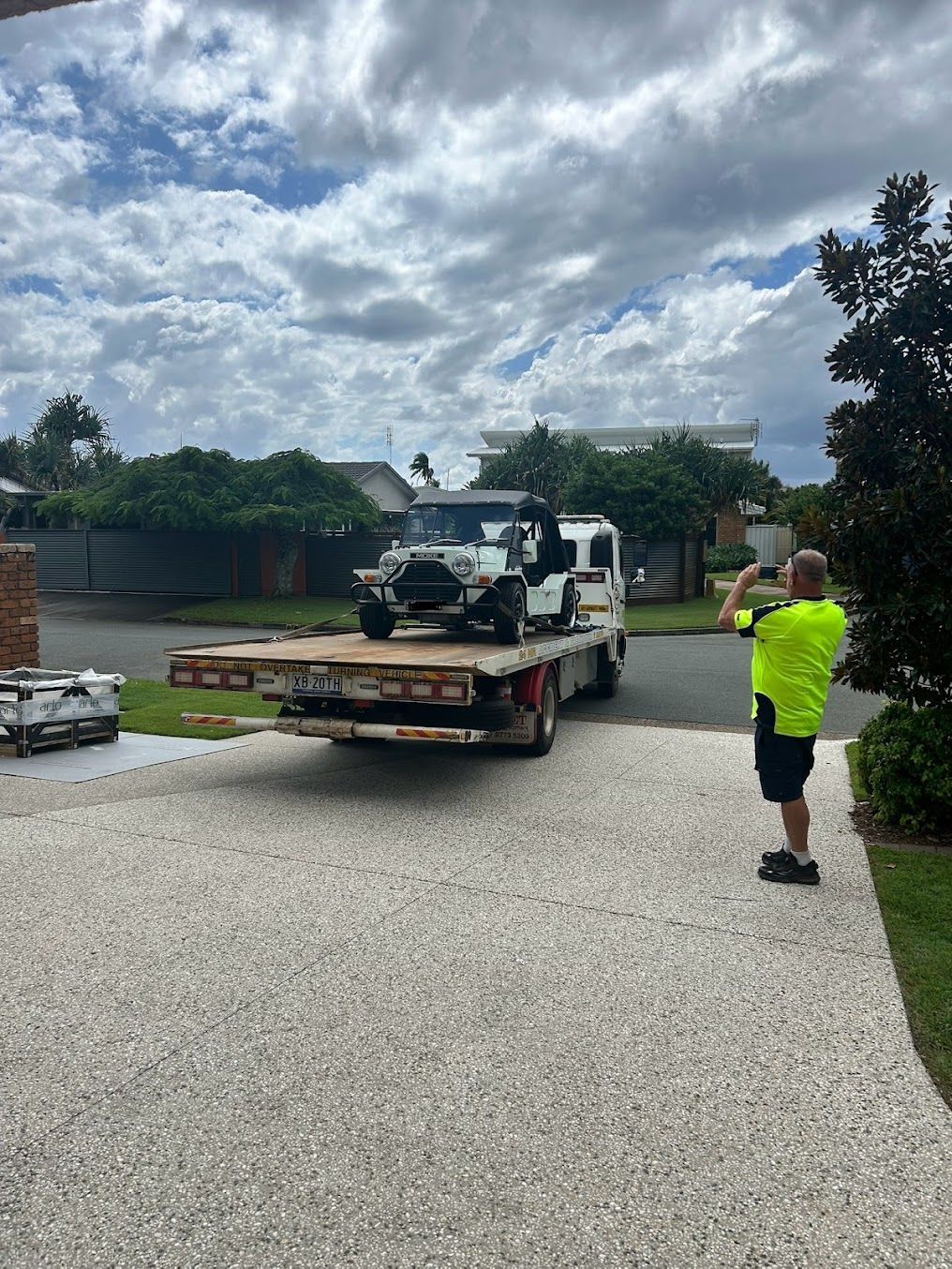 Tow Truck Carrying a Box Truck on a Flatbed — All Sunshine Coast Towing In Forest Glen, QLD