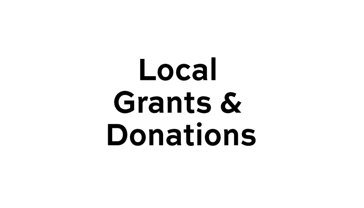 Local Grants & Donations text on white background.