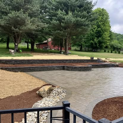 Bright green lawn beside a sidewalk and curb in a sunny residential yard