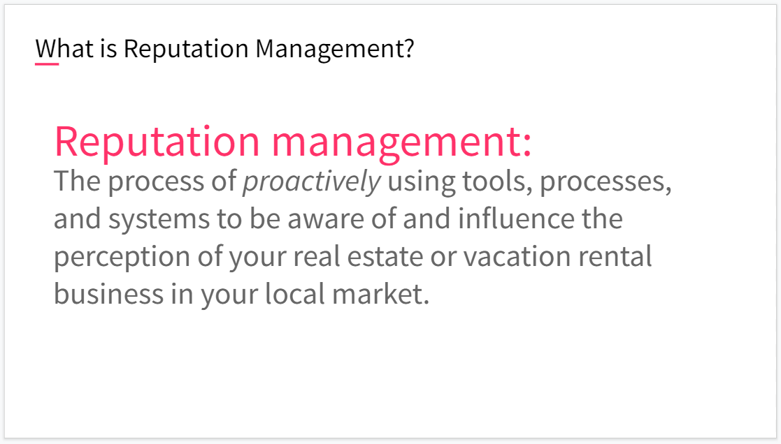 What is reputation management the process of proactively using tools