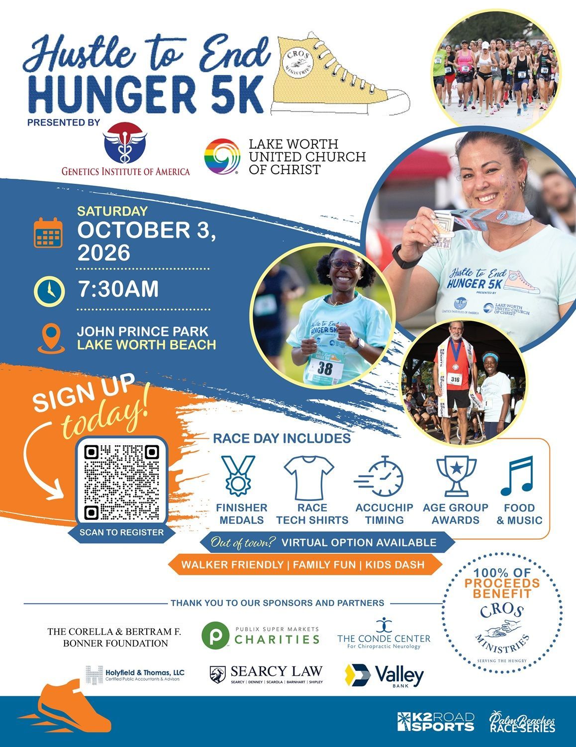 Hustle to End Hunger 5K flyer