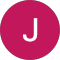 The letter j is in a pink circle on a white background.