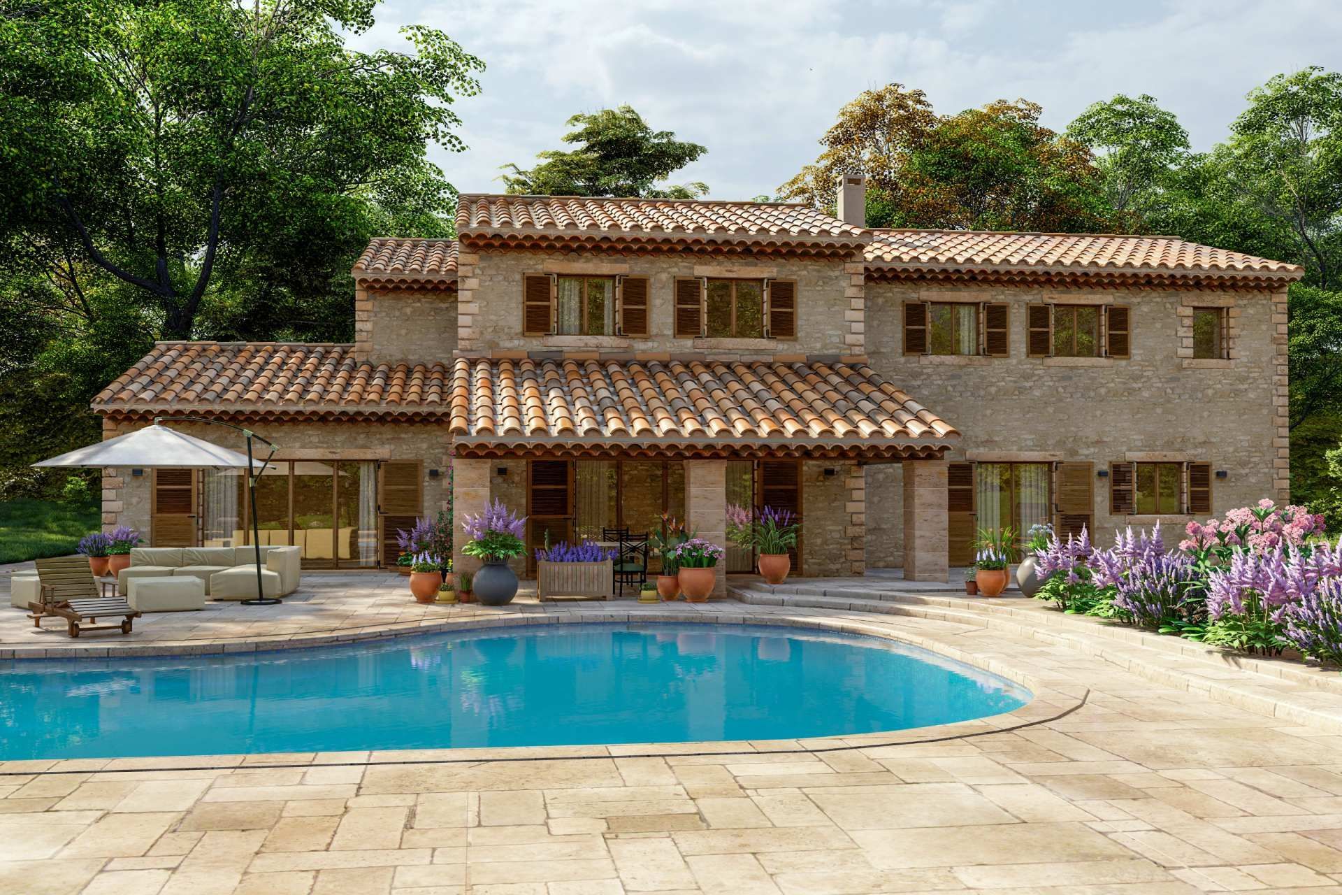 casa con piscina