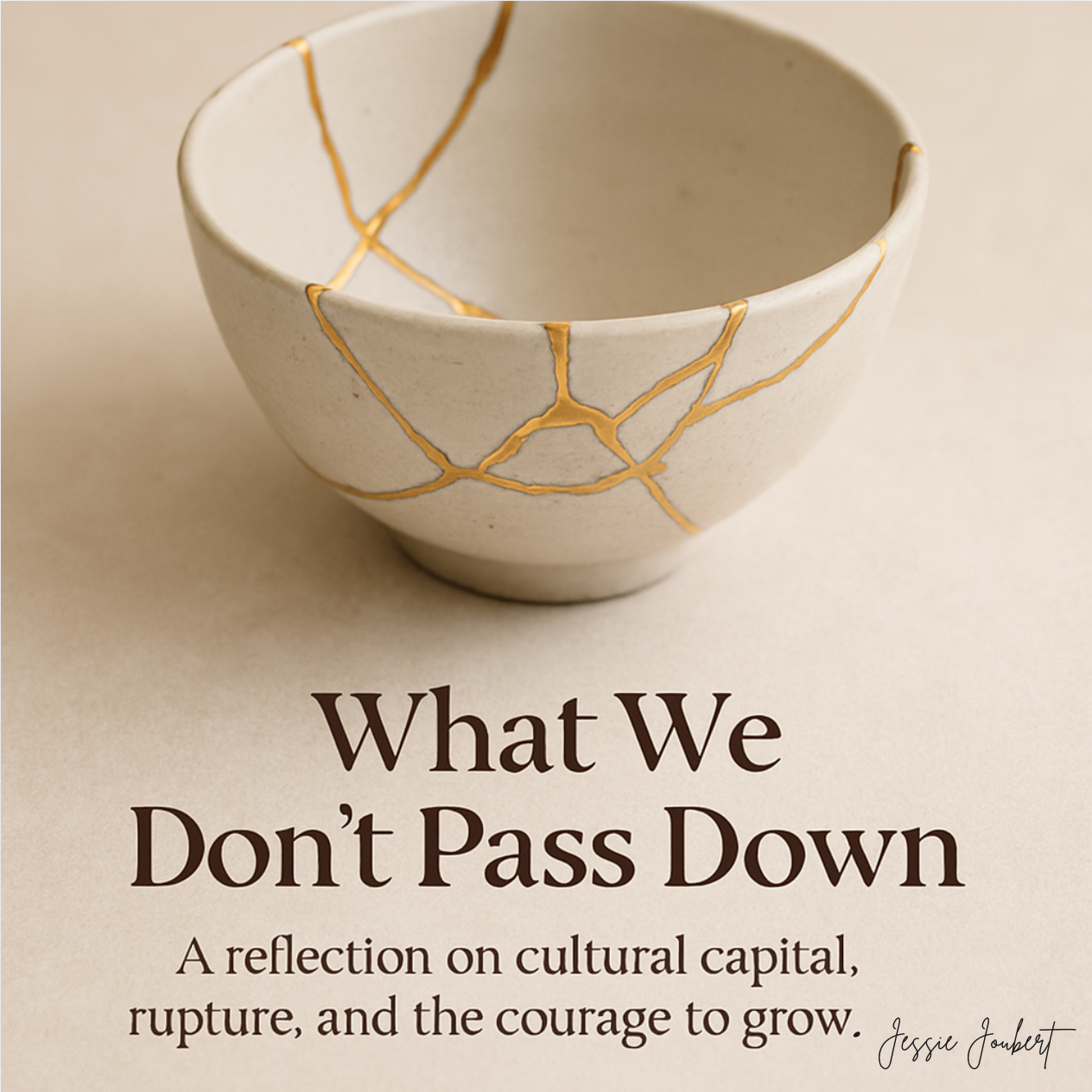 “What We Don’t Pass Down – A reflection on cultural capital, rupture, and the courage to grow.”