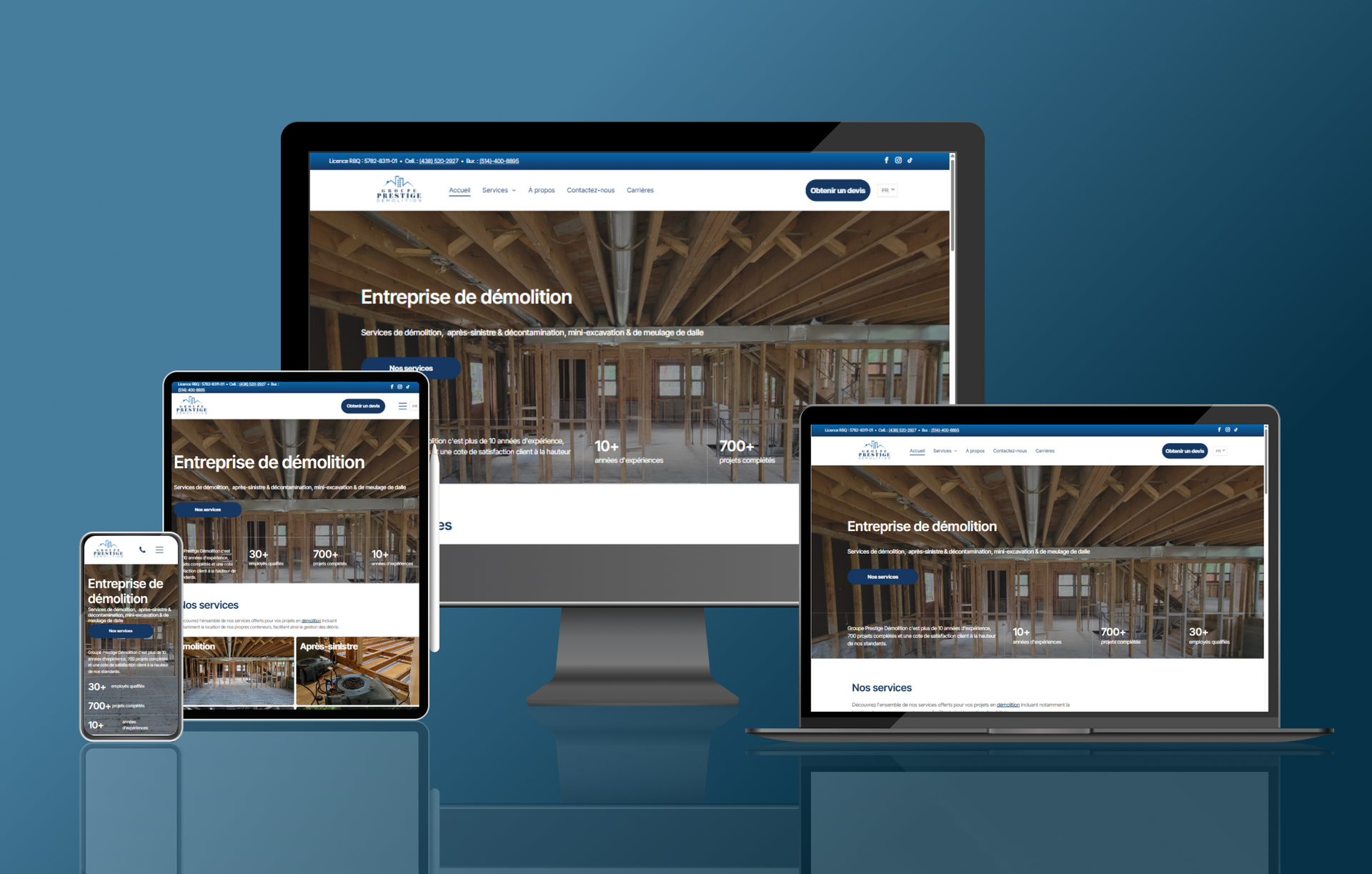 Site Web Prestige Démolition