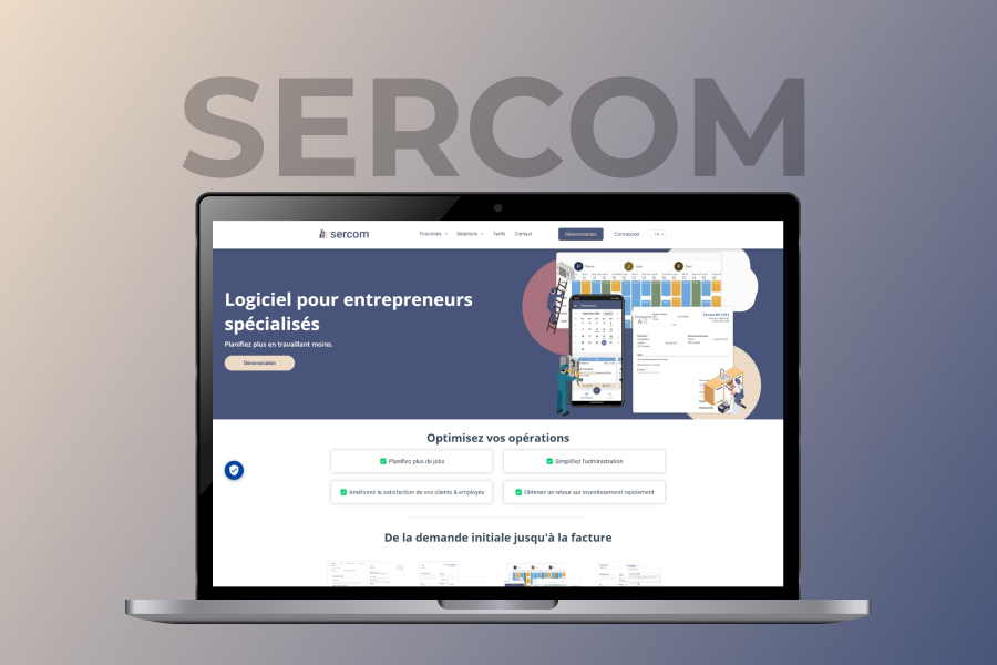 Prévisualisation du site Sercom.io