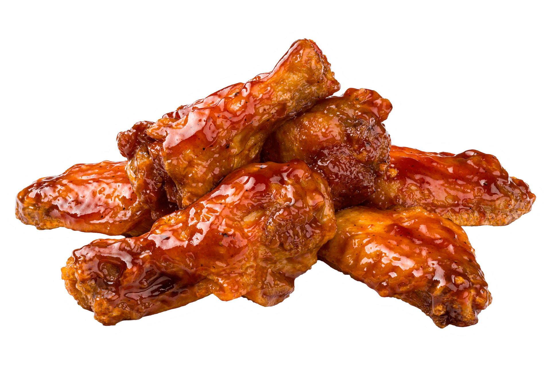 A pile of barbecue chipotle chicken wings.