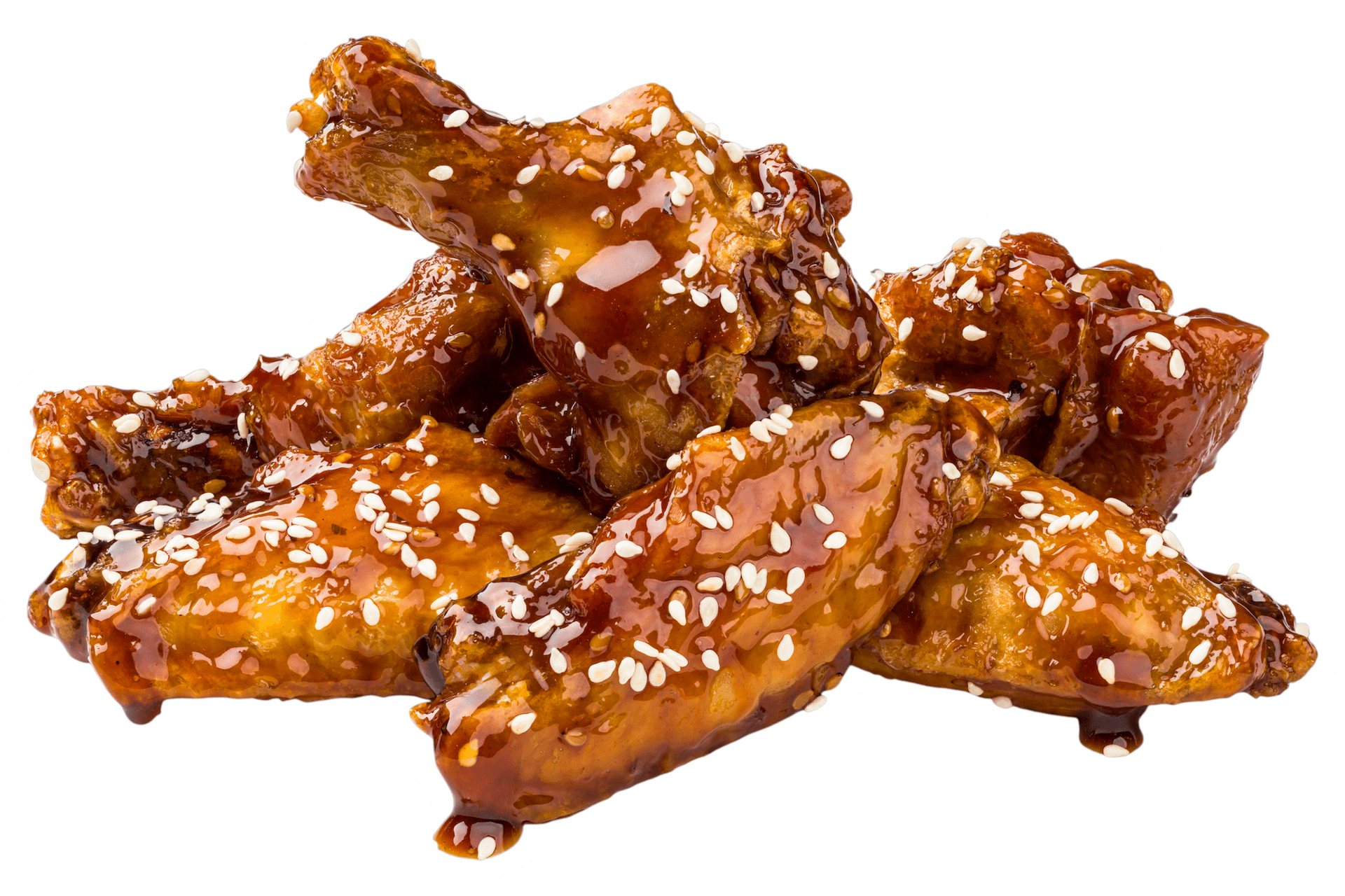 A pile of Classic Teriyaki chicken wings.