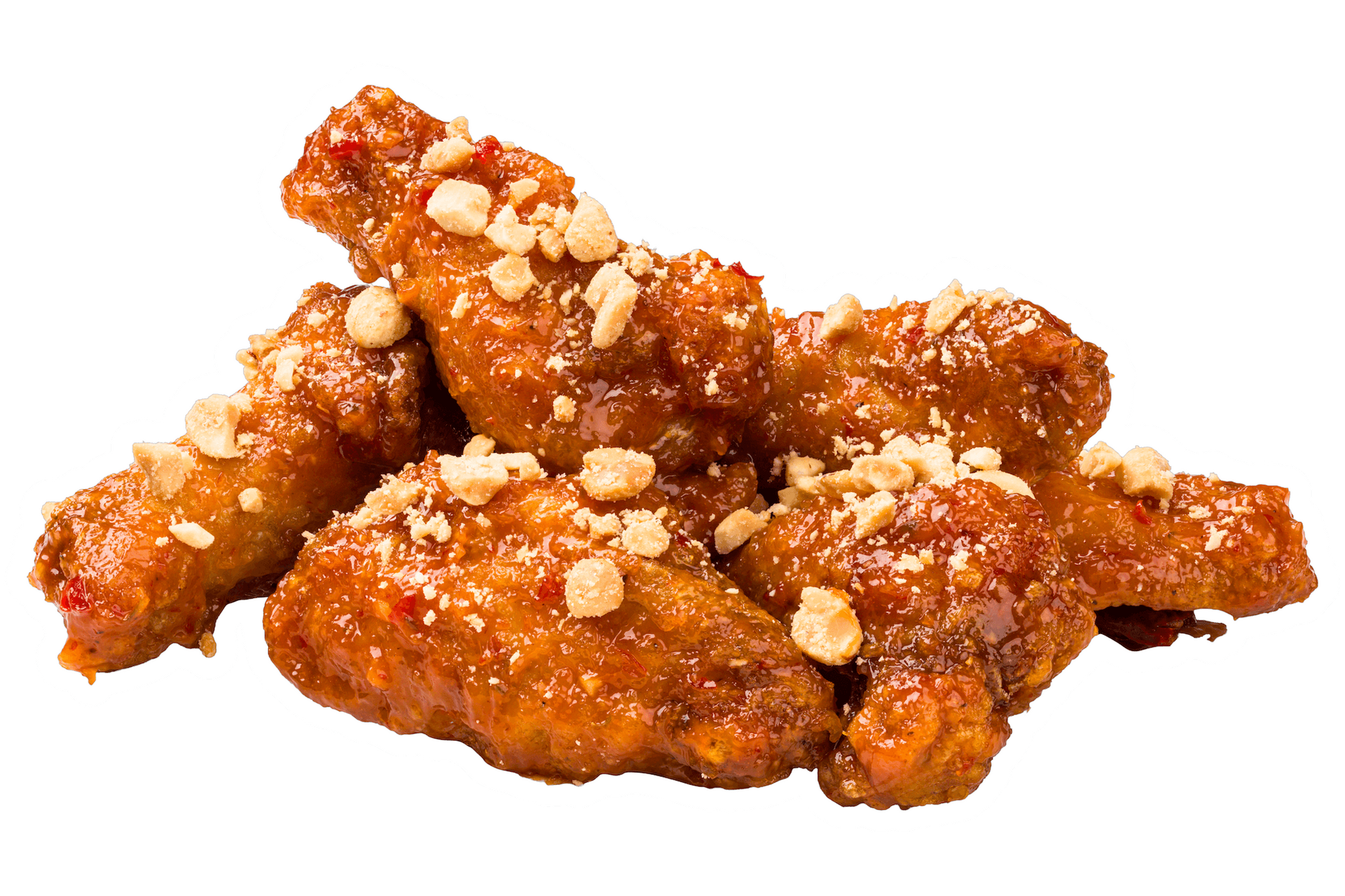 A pile of Peanut Butter chicken wings