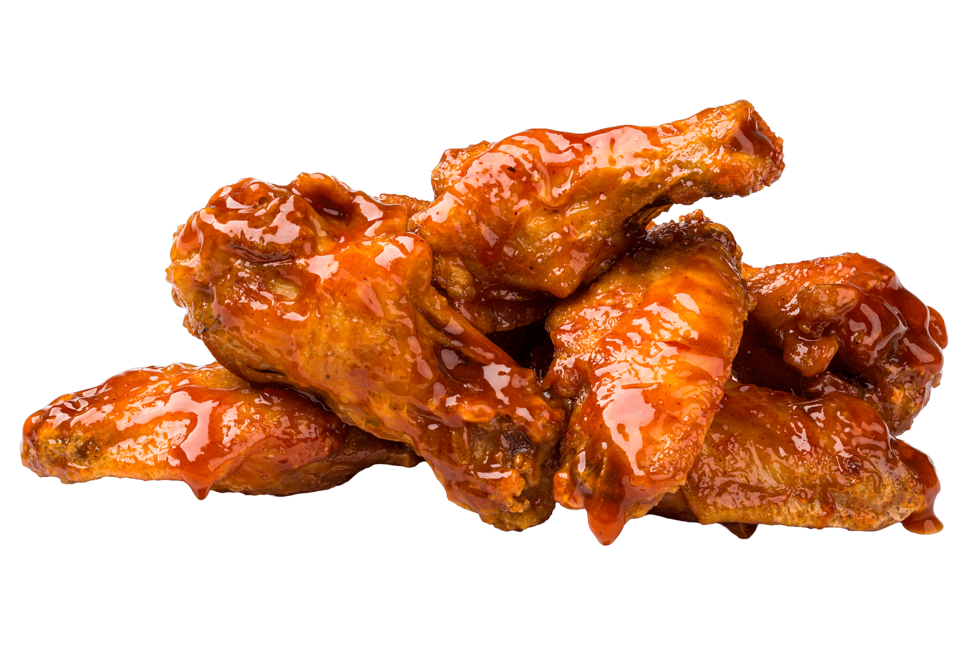 A pile of sriracha chicken wings.