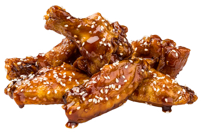 A pile of Classic Teriyaki chicken wings.