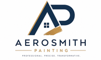 Aerosmith Painting logo with blue and gold stylized A and P, and a paintbrush accent.