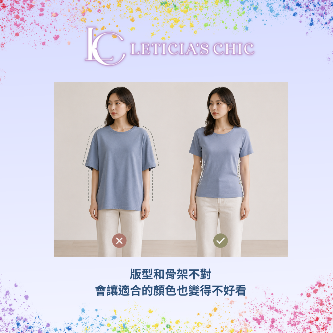 同樣藍色上衣不同版型穿搭效果比較