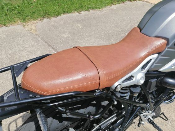 Brown bike seat repair foam and recover