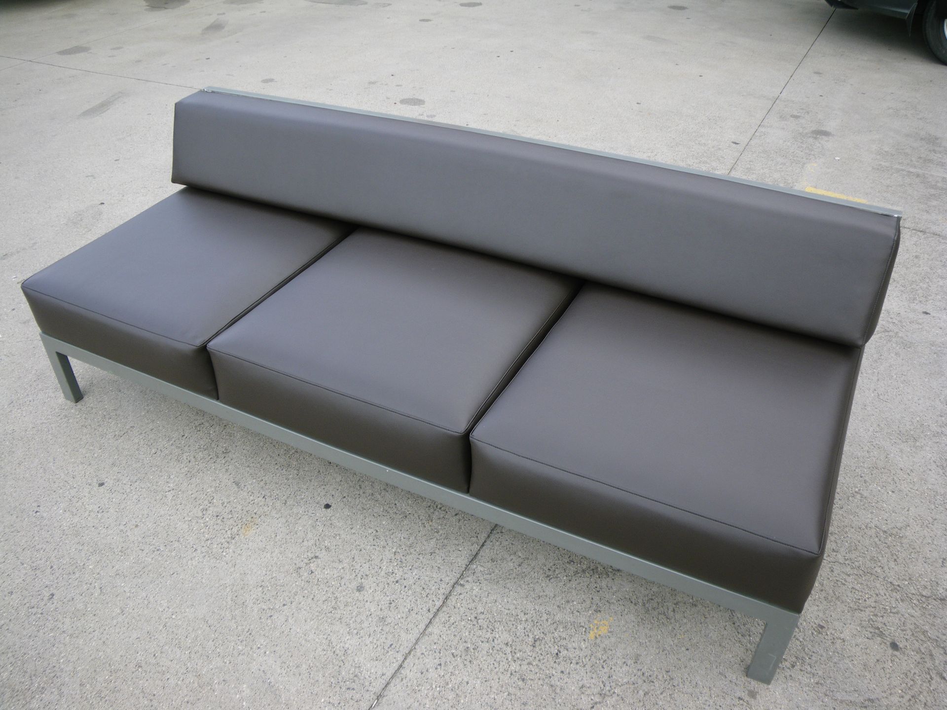 Blue commercial booth seating