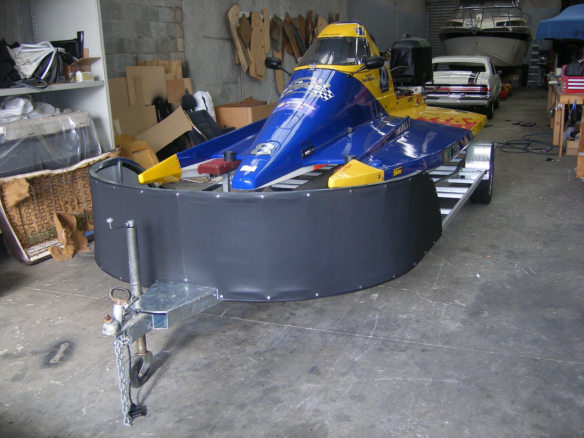 Stone guard for boat trailer