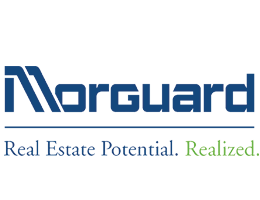 Morguard logo with a blue stylized