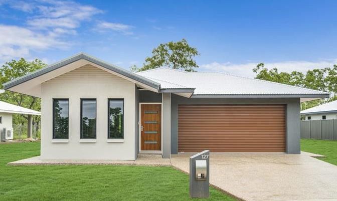 Timber Coat Roller Door in Japan Cherry — Darwin Roller Door Services In Tivendale NT
