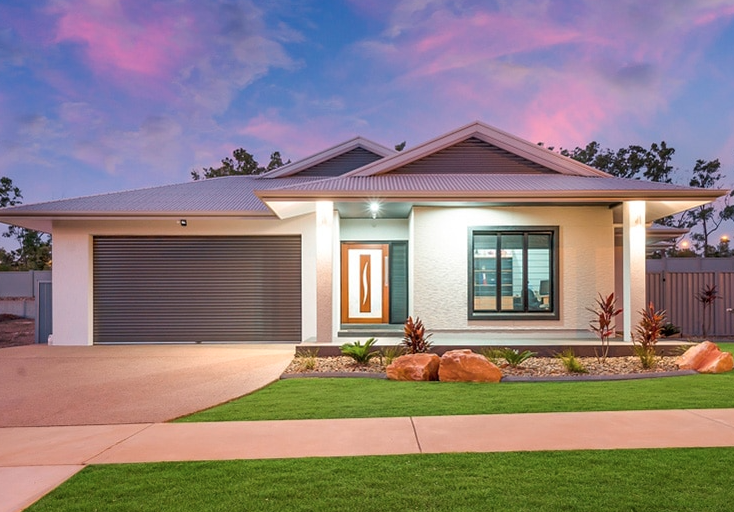 Modern garage door in Gray Colour — Darwin Roller Door Services In Tivendale NT