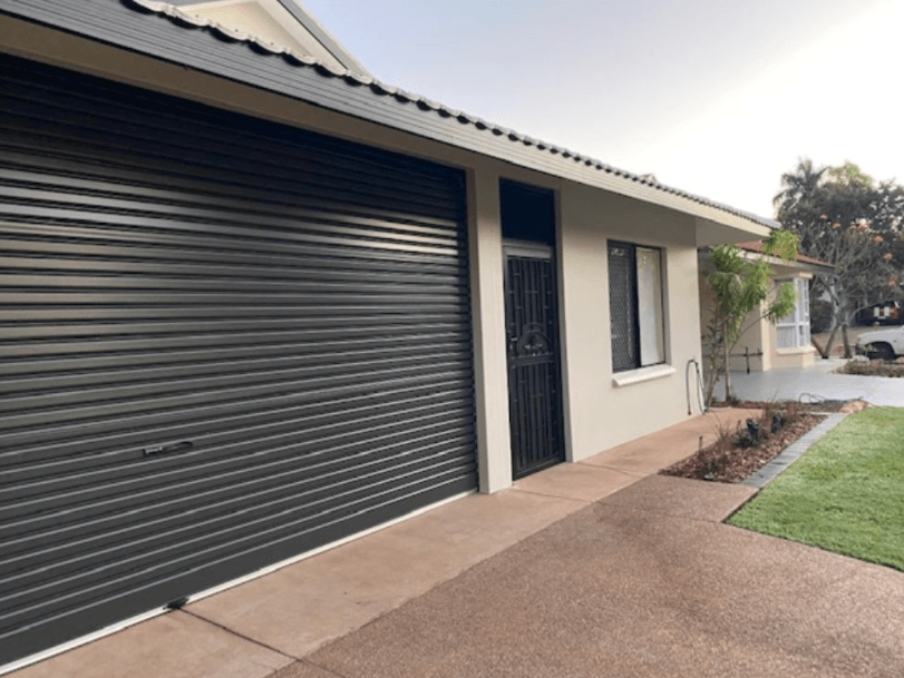 Row Of Green Colours Roller Doors — Darwin Roller Door Services In Tivendale NT