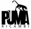Logo nero di Puma Ricambi con la sagoma di un puma e una scritta nera in grassetto.
