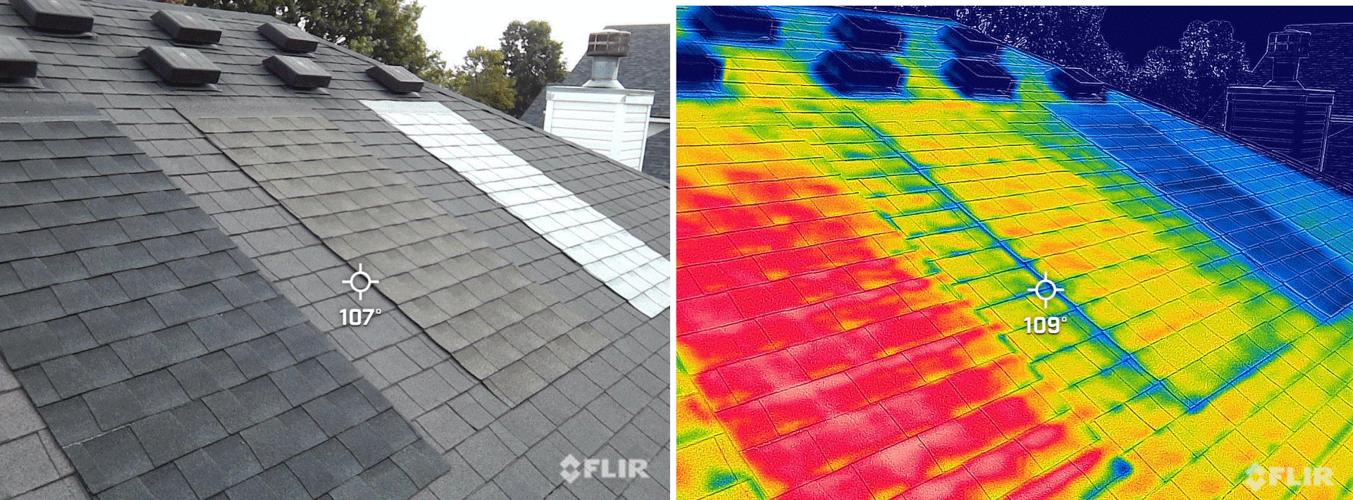 Are black roofs hotter?