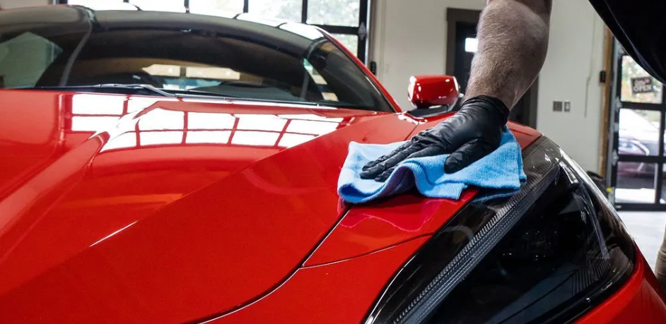 ceramic coated red car